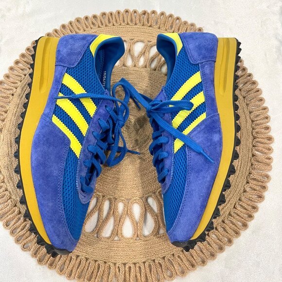 NWOT Adidas TRX Mesh SPZL Hi-Res Blue Shock Yellow Sneaker Size Men's 9 - Picture 6 of 10